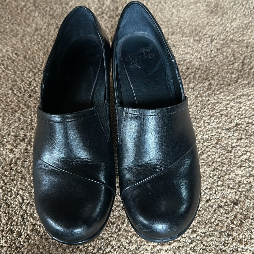 Dansko Women's Rosaline Black Leather Shoes Size 7